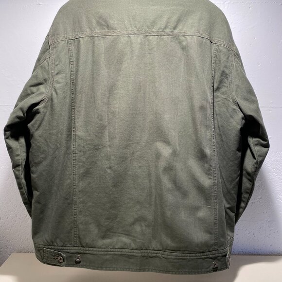 Woolrich Sherpa Lined Men's Canvas Button Down Jacket - Picture 2 of 5